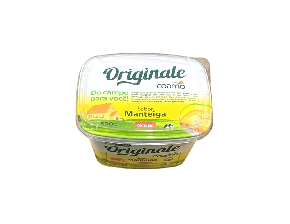MARGARINA MÉDIA  COM SAL 80 % ORIGINALE COAMO 500 G (CX 12 UN)
